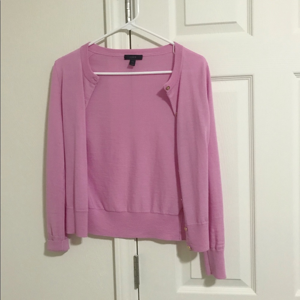 Jcrew Pink Cardigan